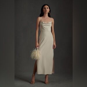 BHLDN Satin Charmeuse Midi Dress